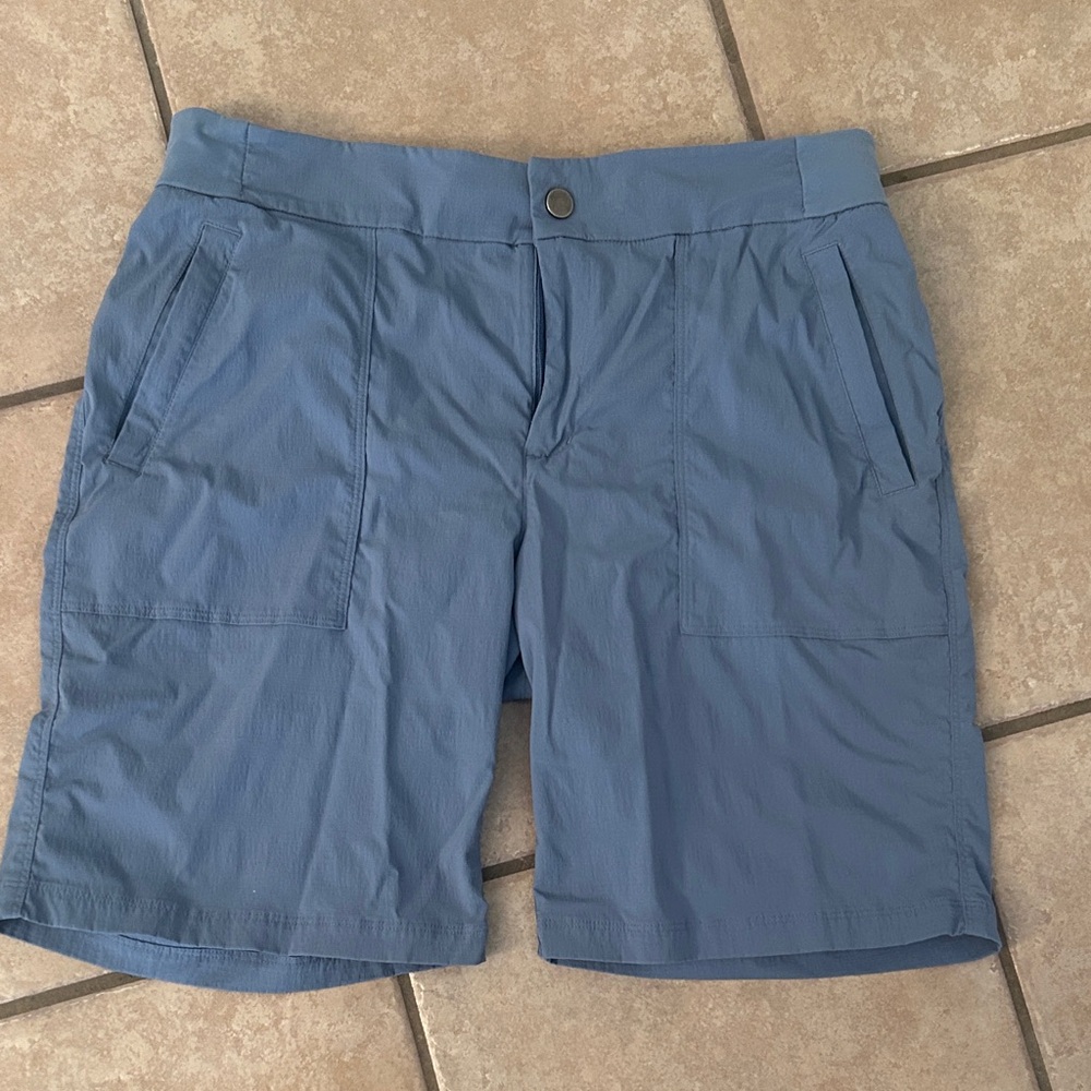 Athleta Light Blue Trekking Bermuda Shorts